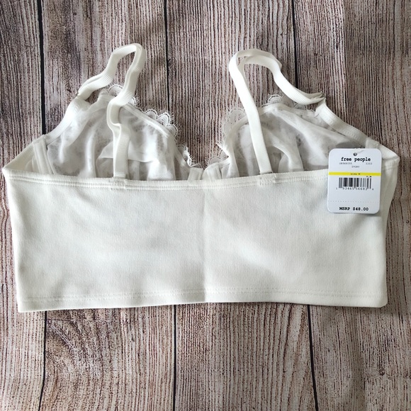 NWT FREE PEOPLE | White Crop Top Size M - Picture 3 of 3